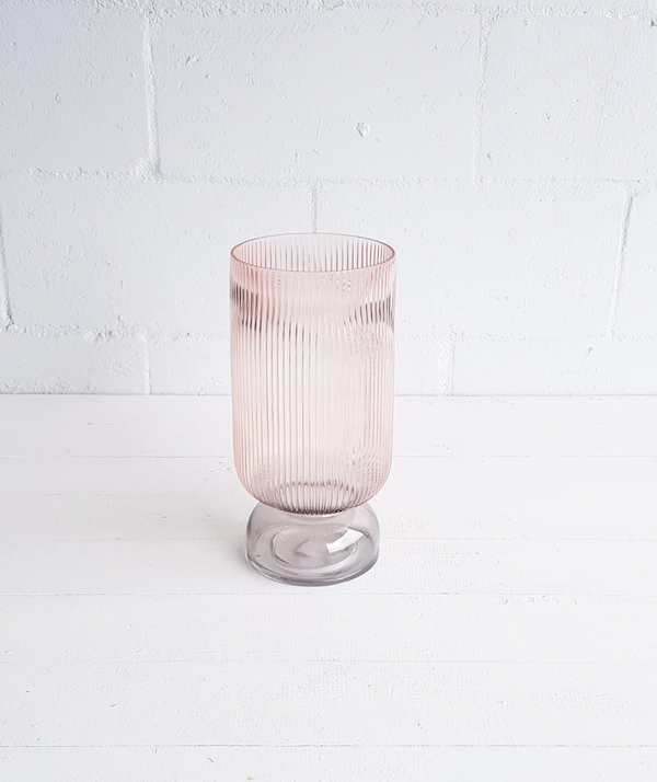Two Tone Footed Vase - Blush/Grey - <p style='text-align: center;'>R60</p>